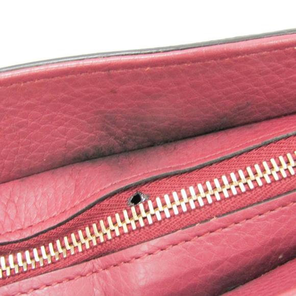GUCCI Pink Leather Bamboo Shoulder Bag - Picture 13 of 16
